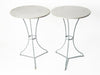 Beautiful French Bistro Tables with Painted Grey bases
