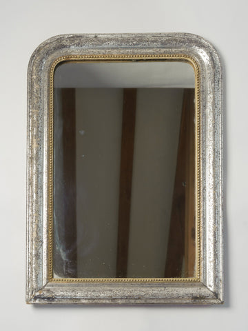 Antique French Silver Gilt Mirror