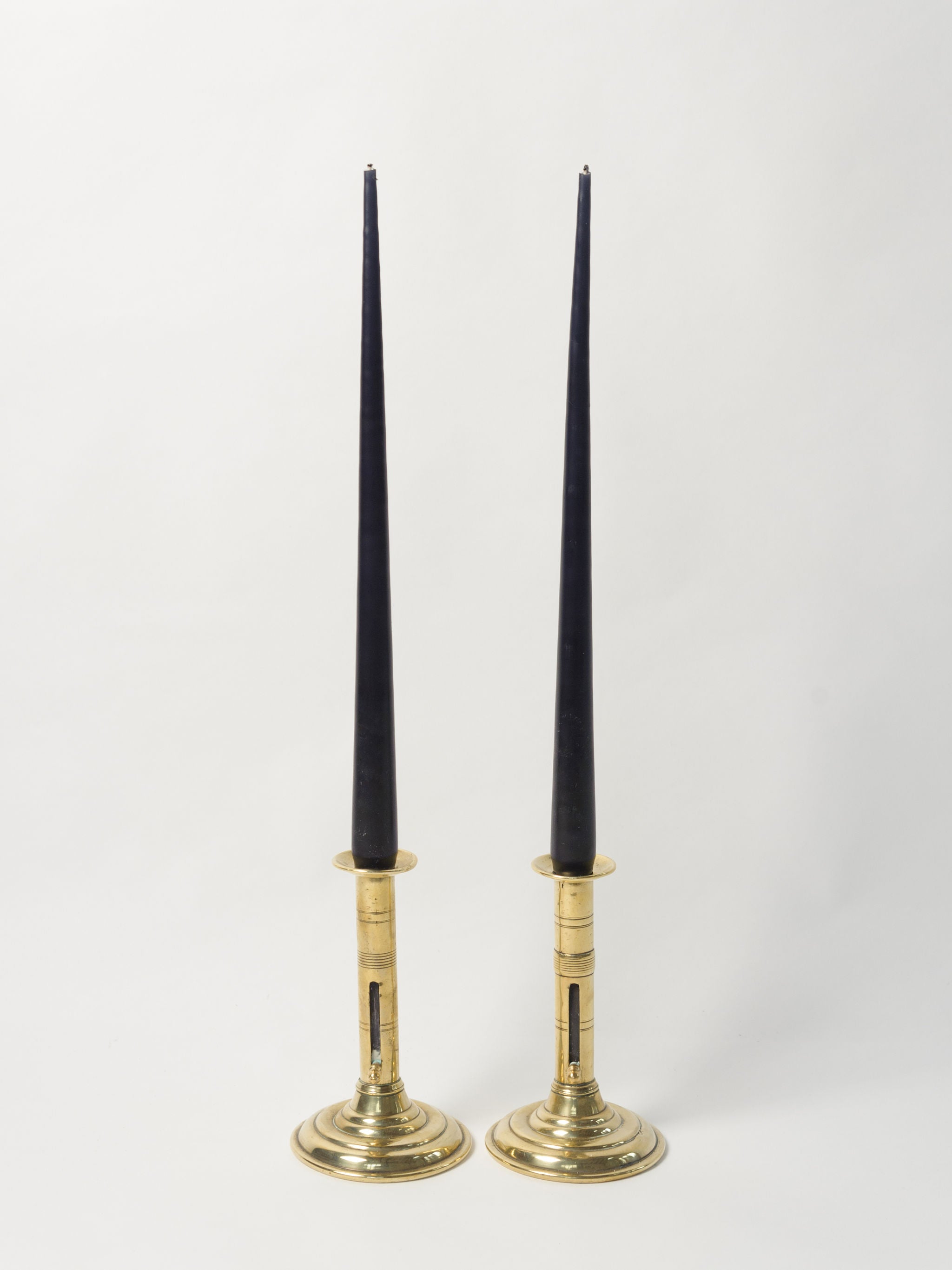 Solid Brass Push-Up Candlesticks, Pair - 6.5 – Memory Hole Vintage