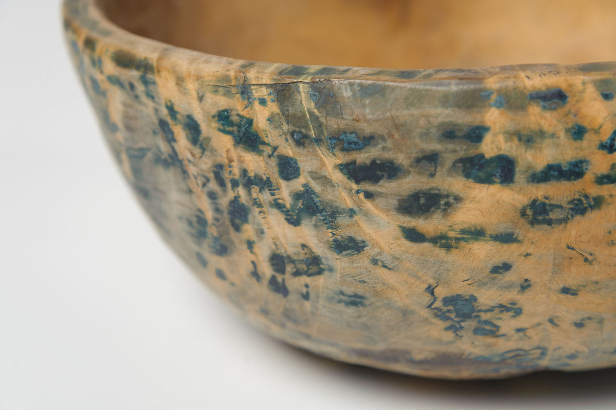 Antique Swedish Root Bowl with original paint