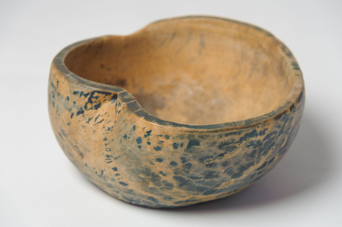 Antique Swedish Root Bowl with original paint