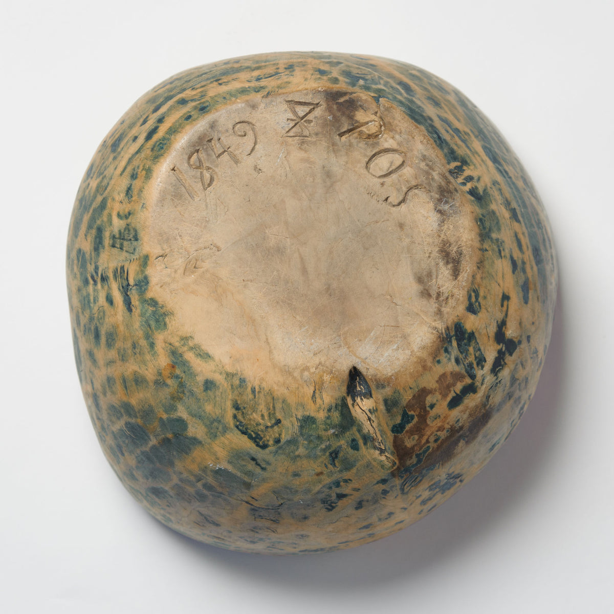 Antique Swedish Root Bowl with original paint