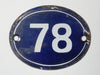 Antique French Enamel numbers