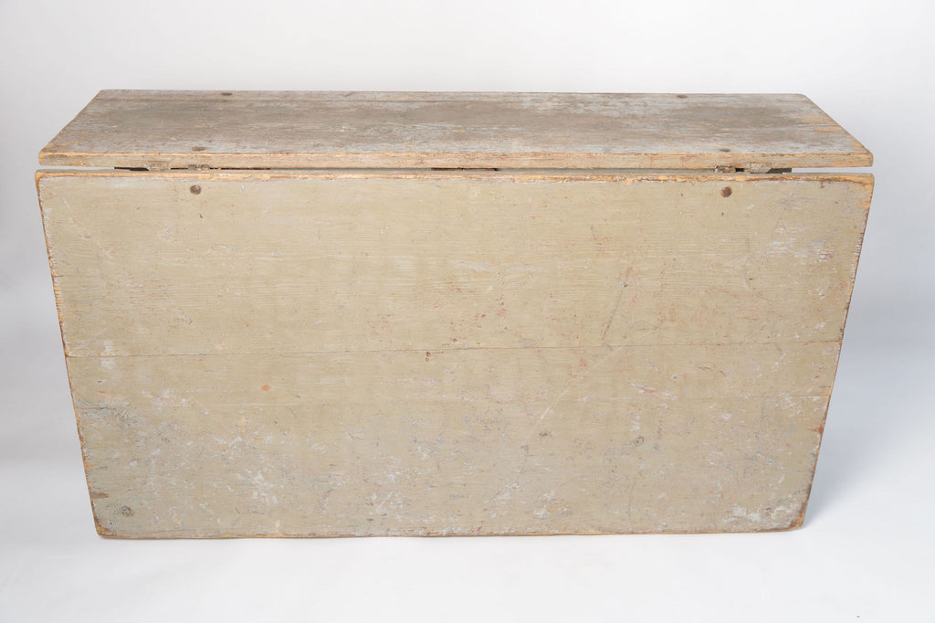 Antique Swedish Slagbord drop leaf table with original paint