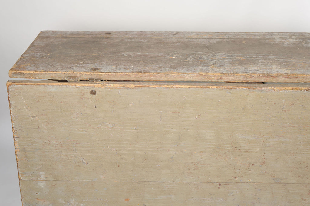 Antique Swedish Slagbord drop leaf table with original paint