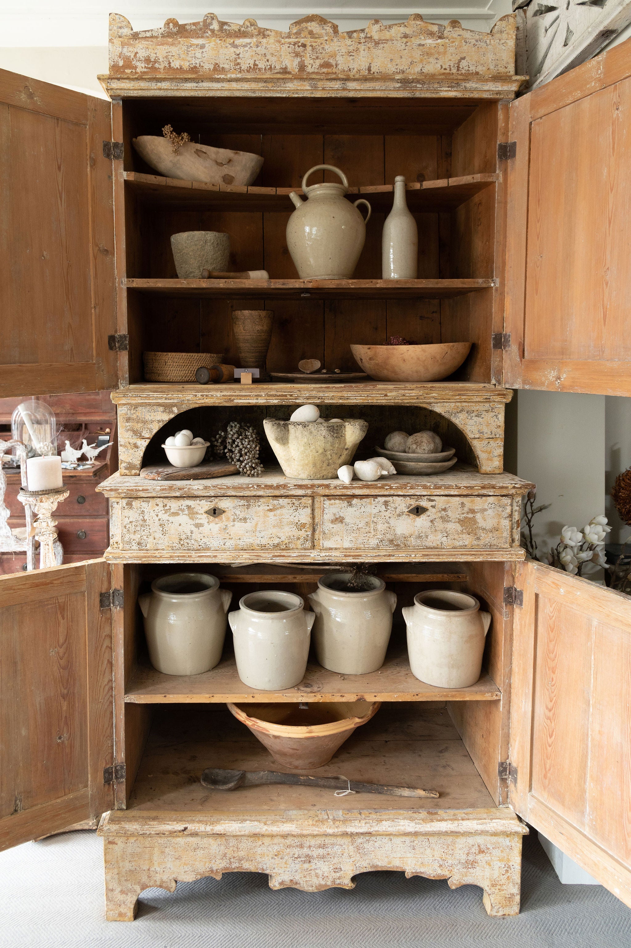 Antique 19th Century Swedish painted Cupboard
