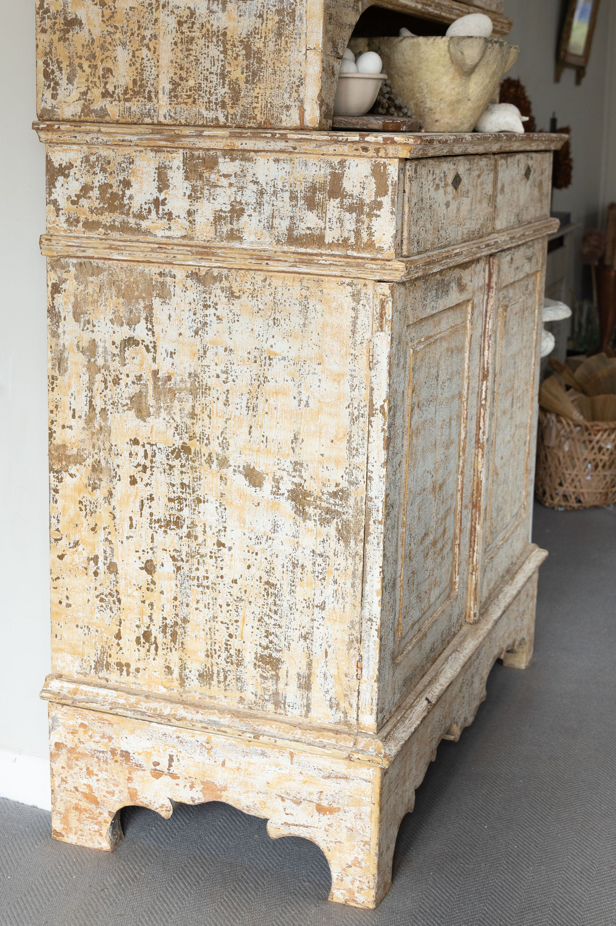 Antique 19th Century Swedish painted Cupboard