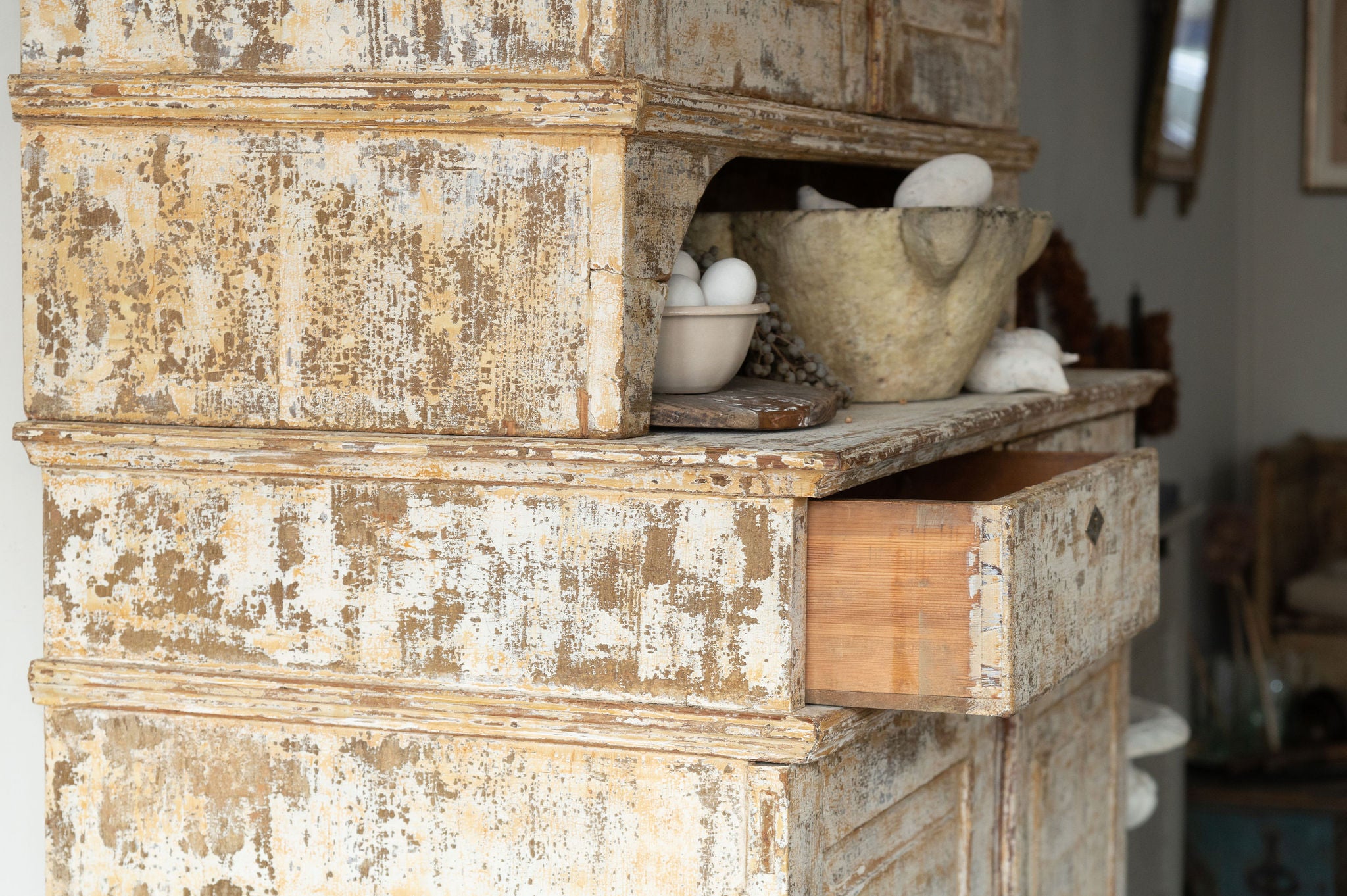 Antique 19th Century Swedish painted Cupboard