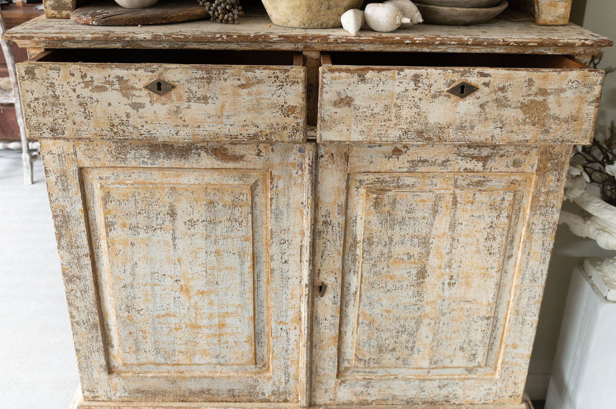 Antique 19th Century Swedish painted Cupboard