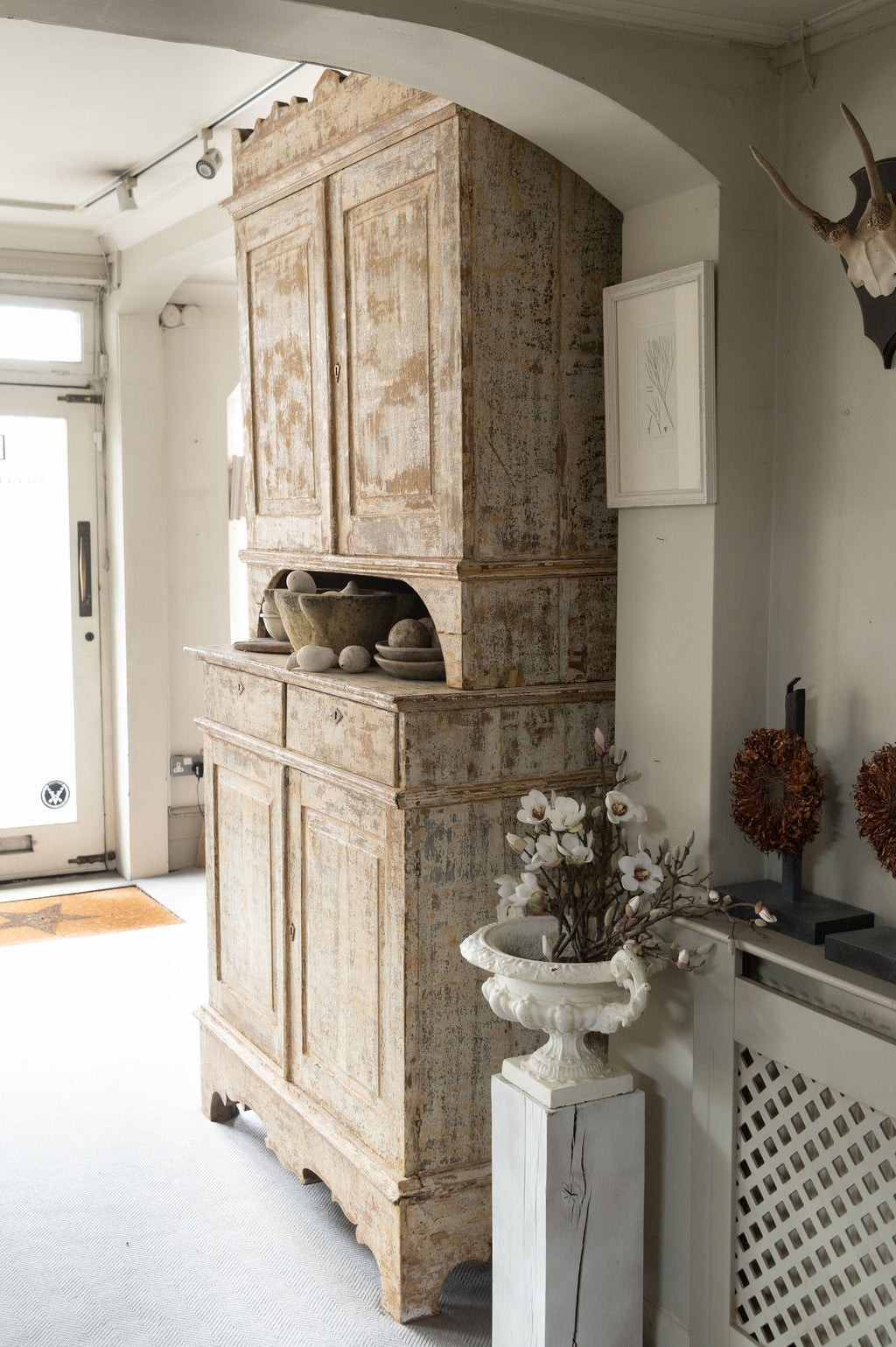 Antique 19th Century Swedish painted Cupboard