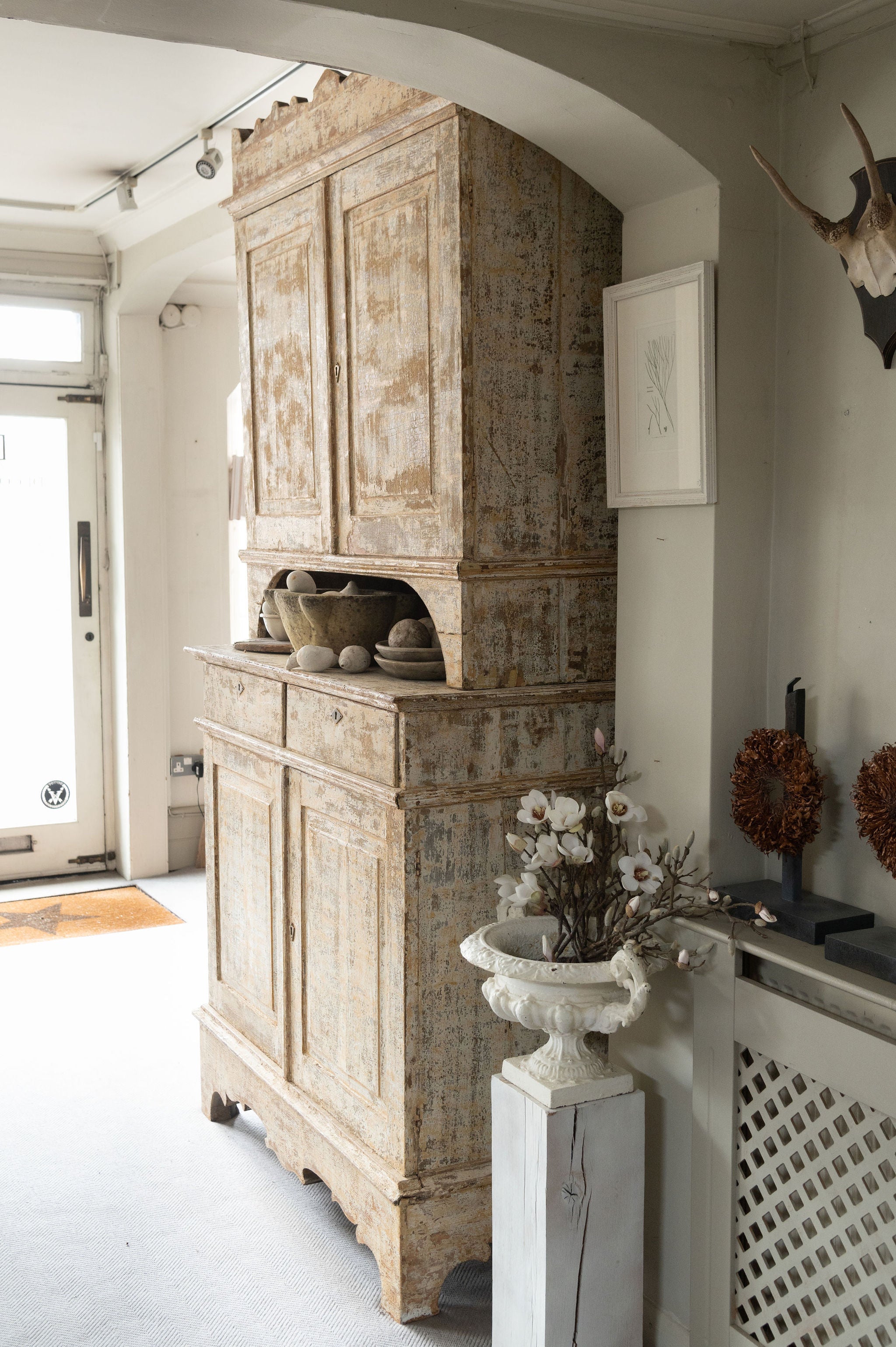 Antique 19th Century Swedish painted Cupboard