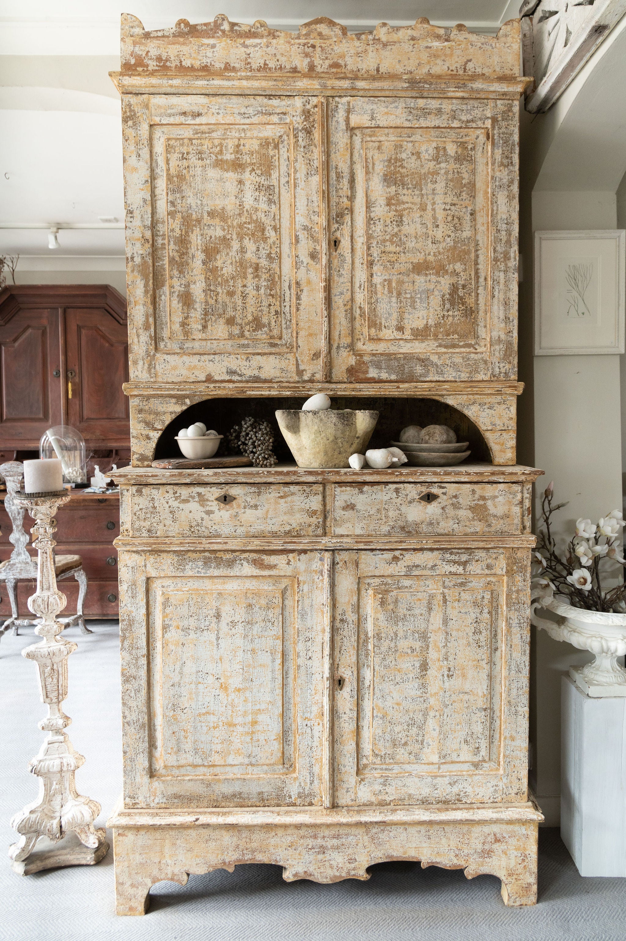 Antique 19th Century Swedish painted Cupboard