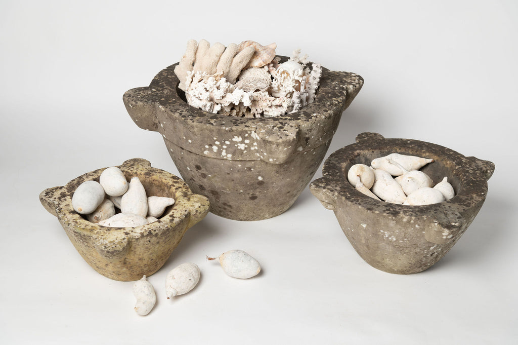 Collection Antique 18th Century French Marble Mortars