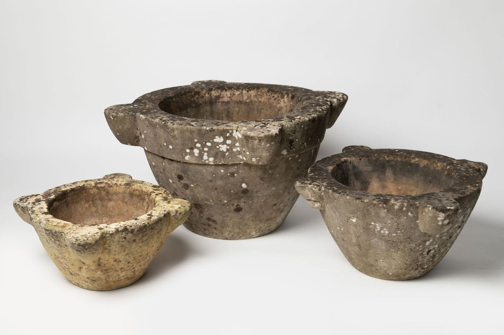 Collection Antique 18th Century French Marble Mortars