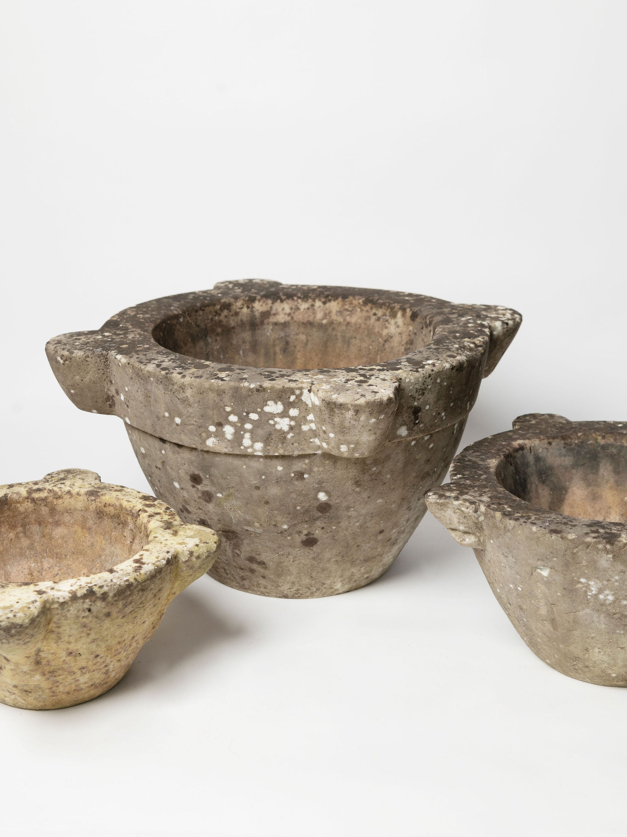 Collection Antique 18th Century French Marble Mortars