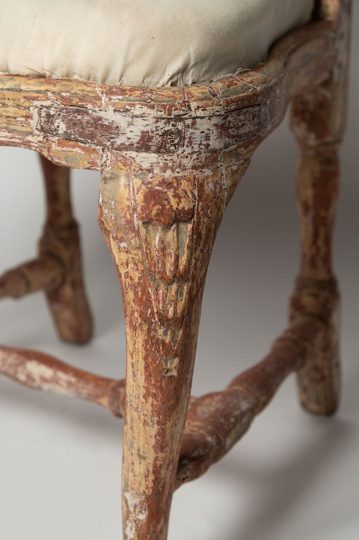 Antique Swedish Rococo Chair with original paint, circa 1780's