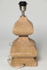 Beautiful handcrafted wooden table lamps with linen shades