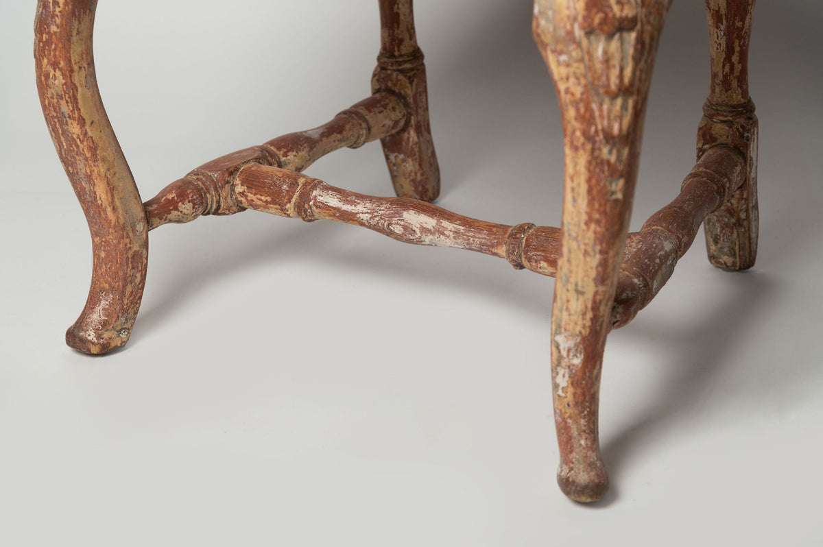 Antique Swedish Rococo Chair with original paint, circa 1780's