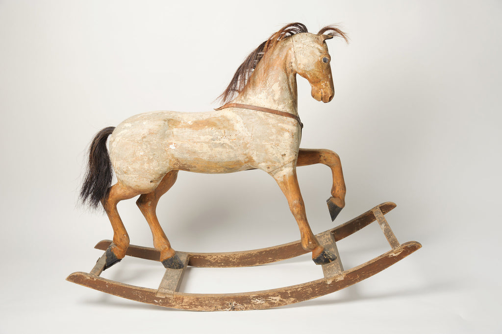 Amazing Antique Swedish Rocking horse, original paint