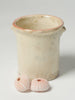 Antique Italian Confit Pot with pink glaze rim