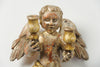 Antique 18th Century Silver Gilt Italian Cherub Putti wall sconce