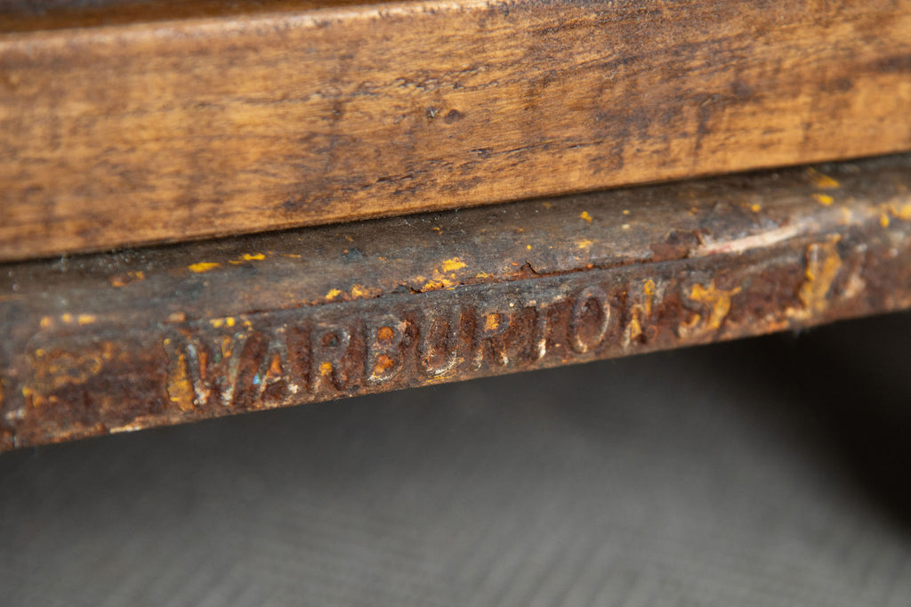 Antique Wooden Bakers Trolley Rack