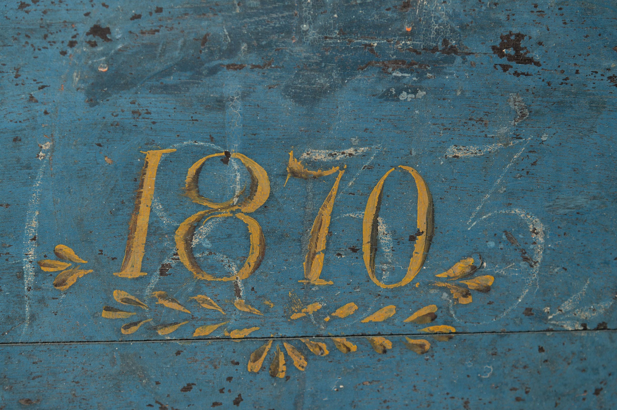 Huge Antique 19th Century Swedish Marriage Trunk