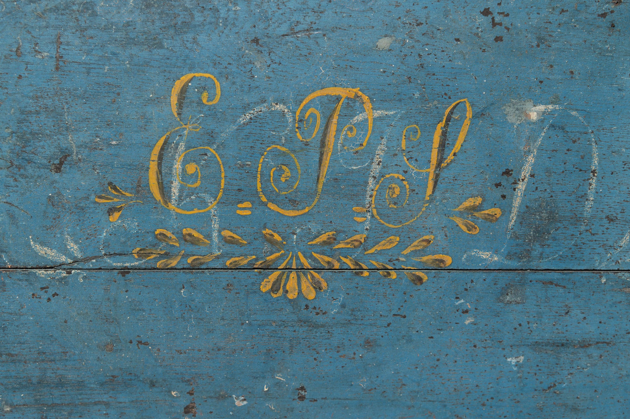 Huge Antique 19th Century Swedish Marriage Trunk