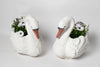 Pair Vintage Garden Swan Planters