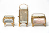 Collection Antique French Bevelled Glass Caskets