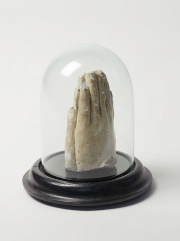 Antique French Plaster Praying Hands in Dome