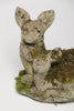 Vintage Reconstituted Stone Deer and Fawn Statues