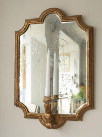 Amazing Antique French Mirrored Girondelles with foxed glass