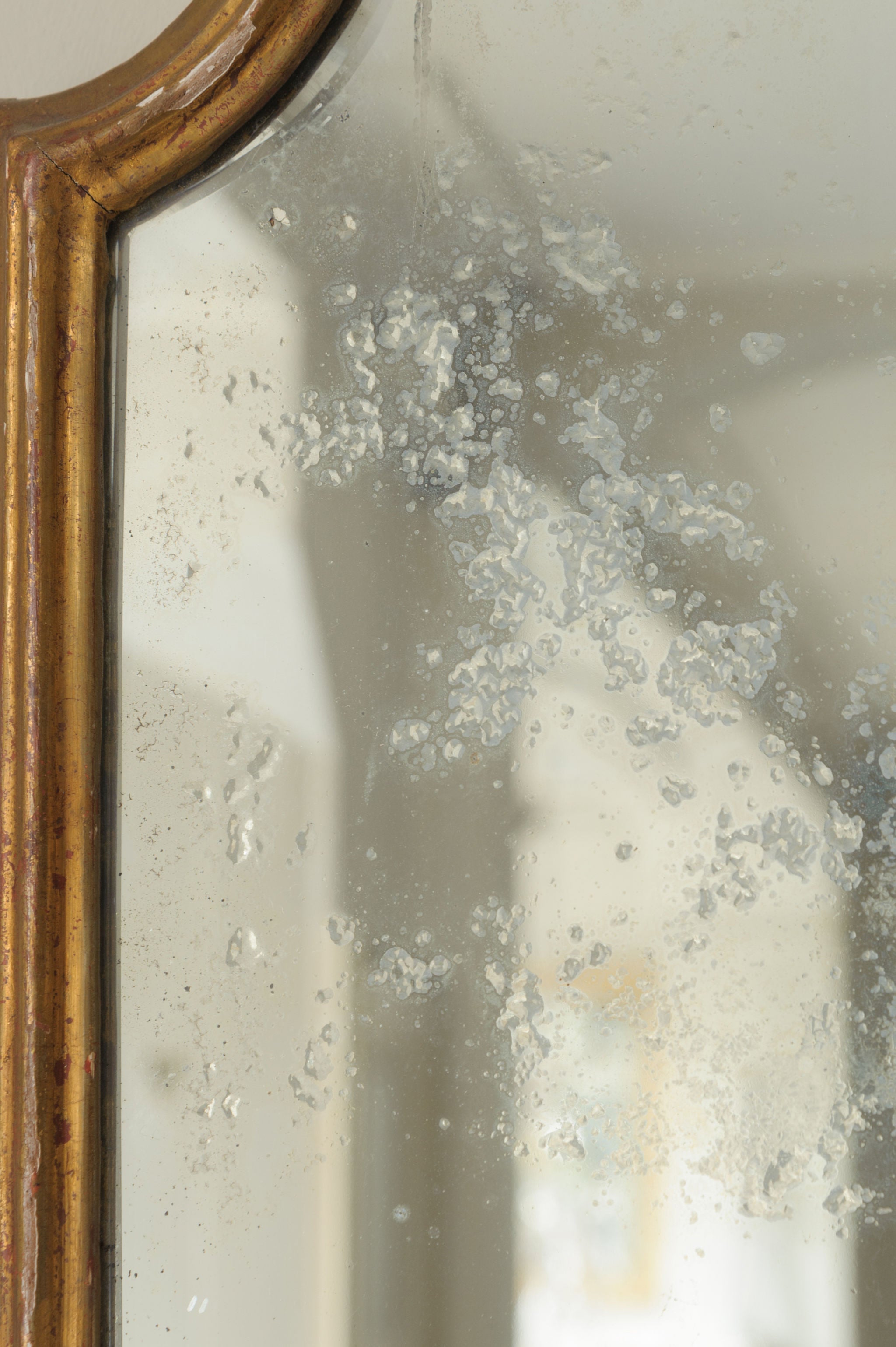 Amazing Antique French Mirrored Girondelles with foxed glass