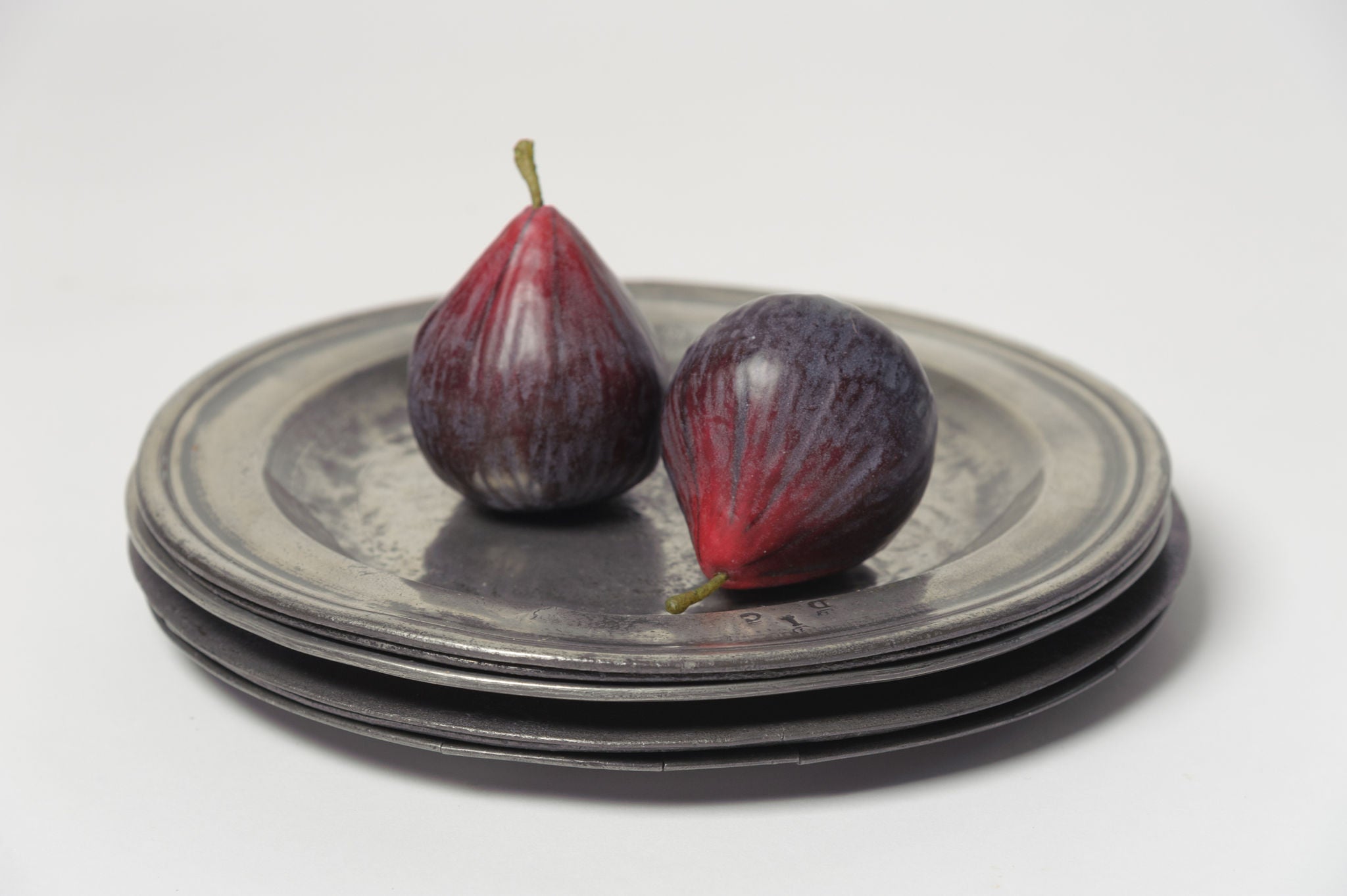 Collection Antique Pewter Plates