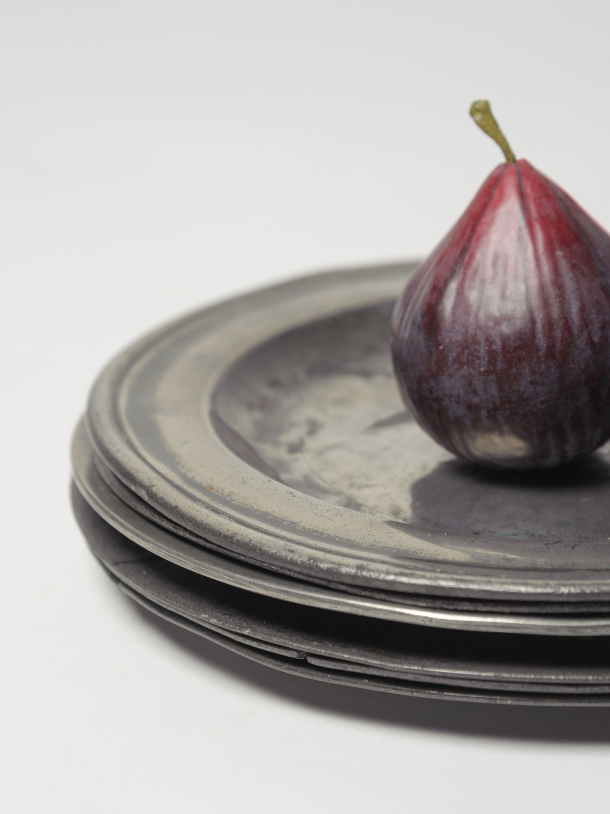 Collection Antique Pewter Plates