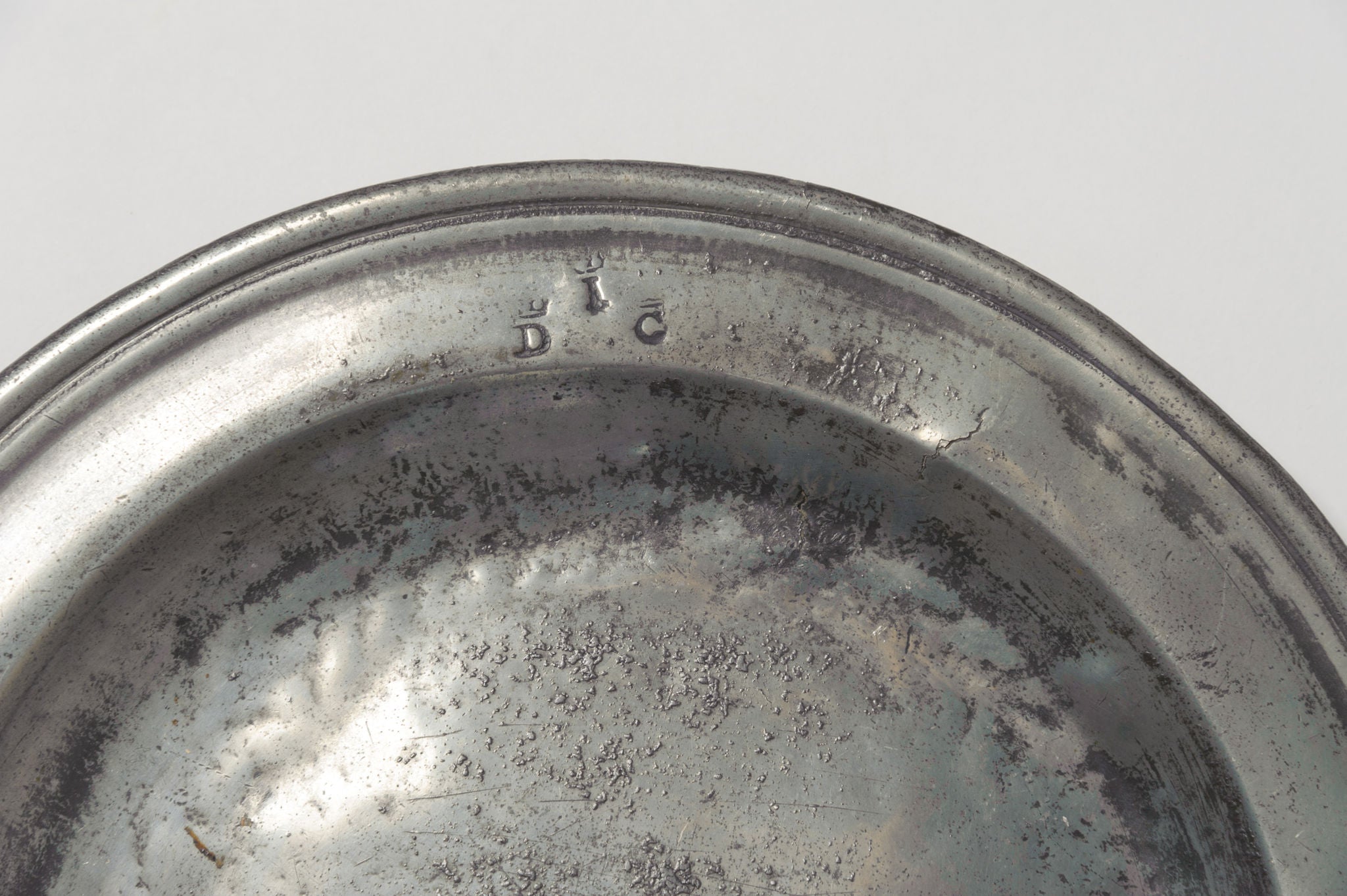 Collection Antique Pewter Plates