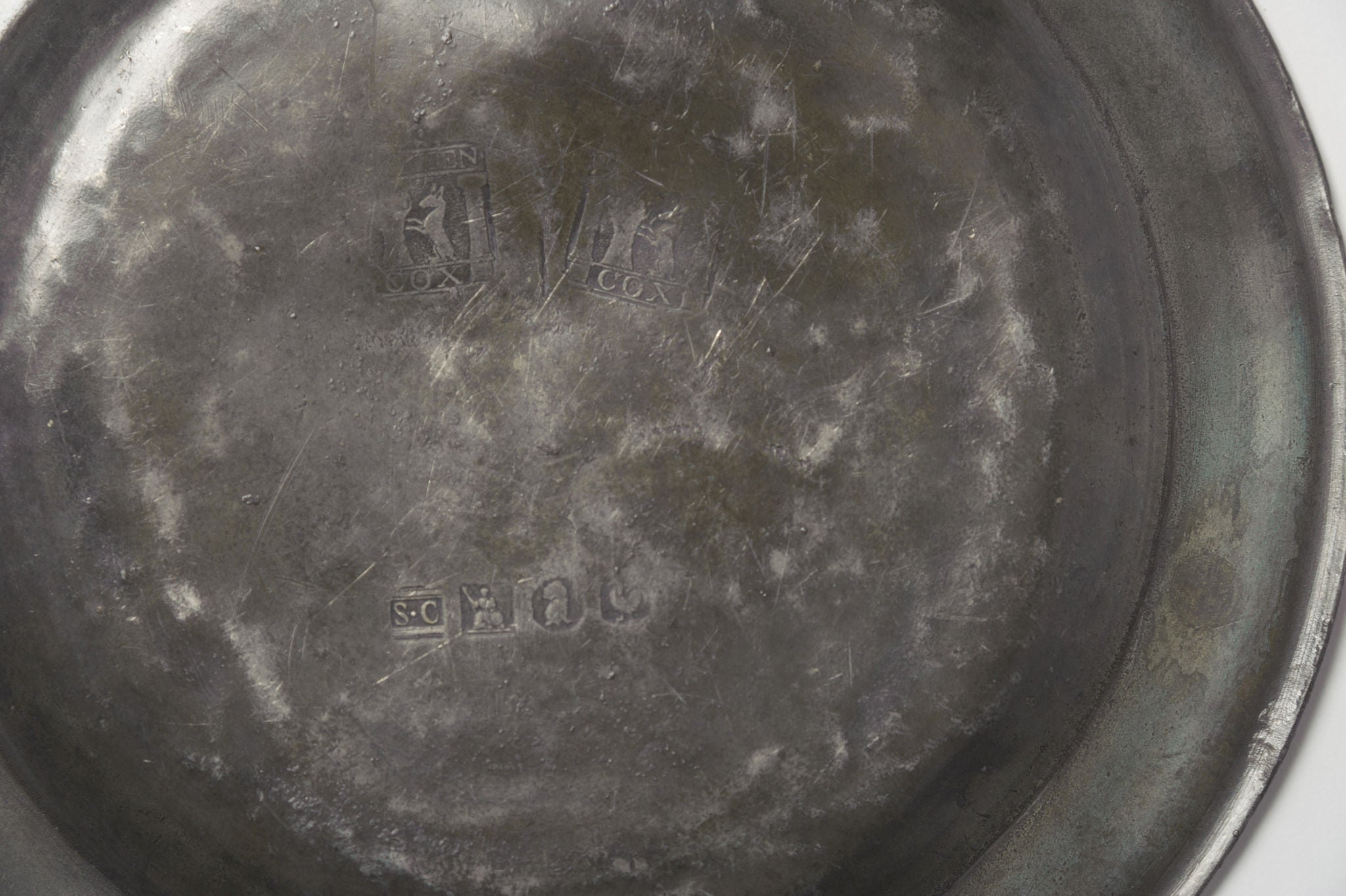Collection Antique Pewter Plates