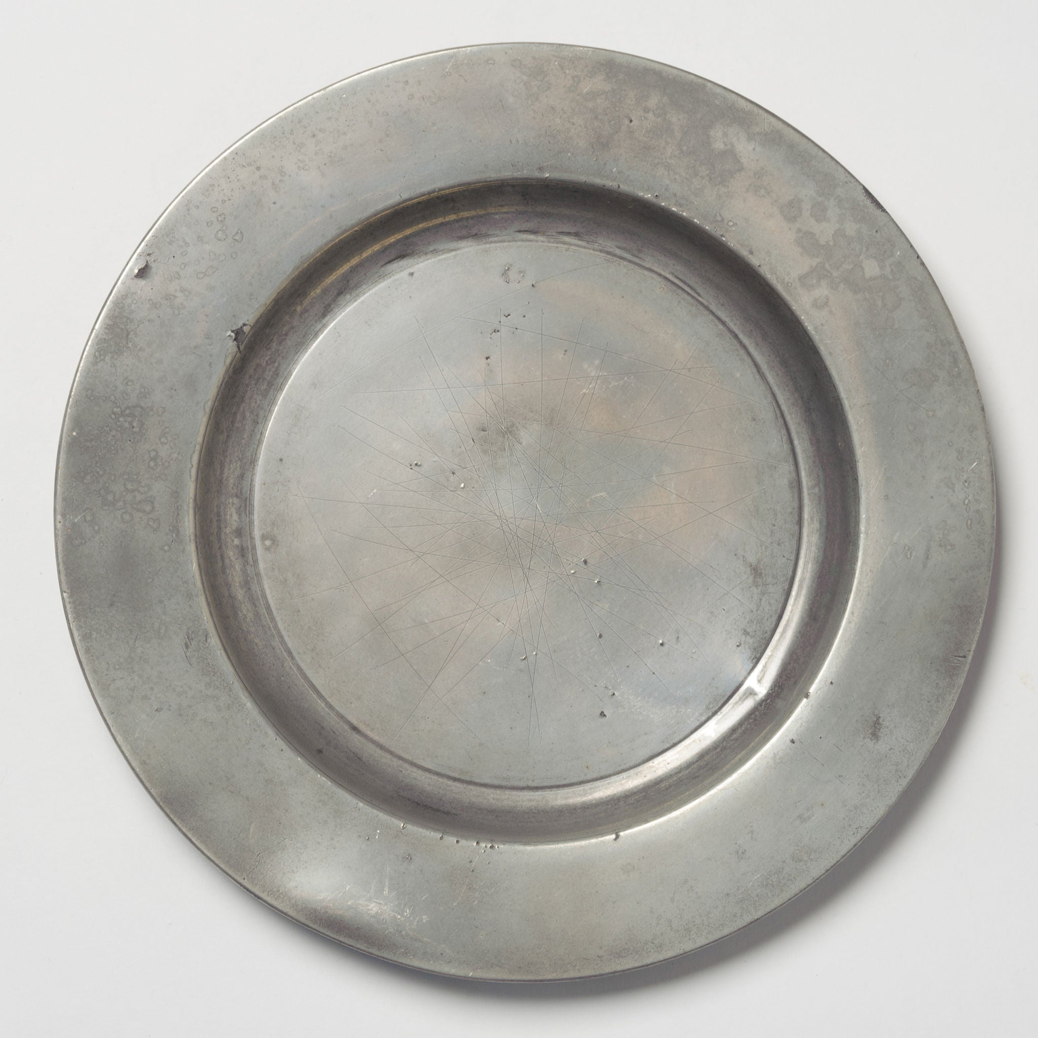 Collection Antique Pewter Plates