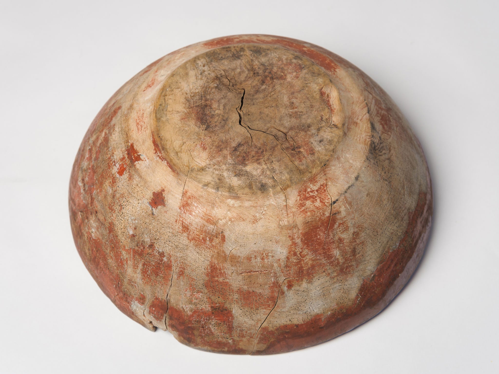 Amazing 18th Century Painted Swedish Root Bowl