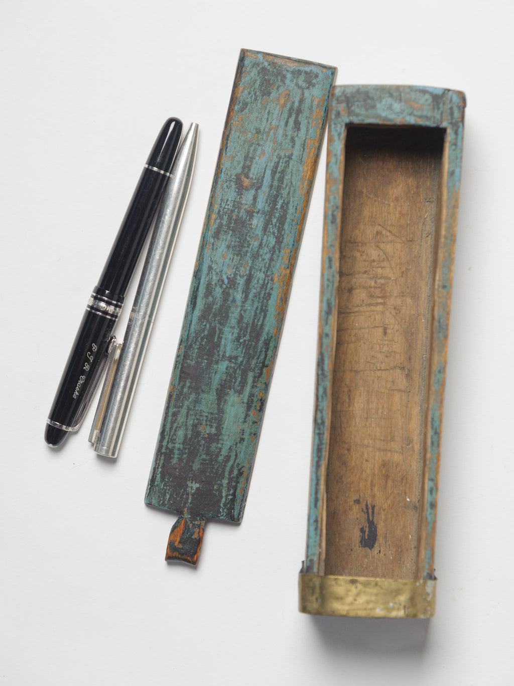 Handmade Swedish Pen box with original paint