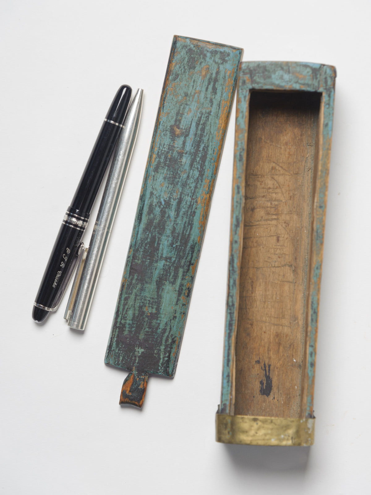 Handmade Swedish Pen box with original paint