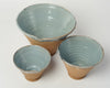 Beautiful Hungarian part glazed terracotta bowls