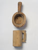 Antique Hungarian cup and wooden scoop