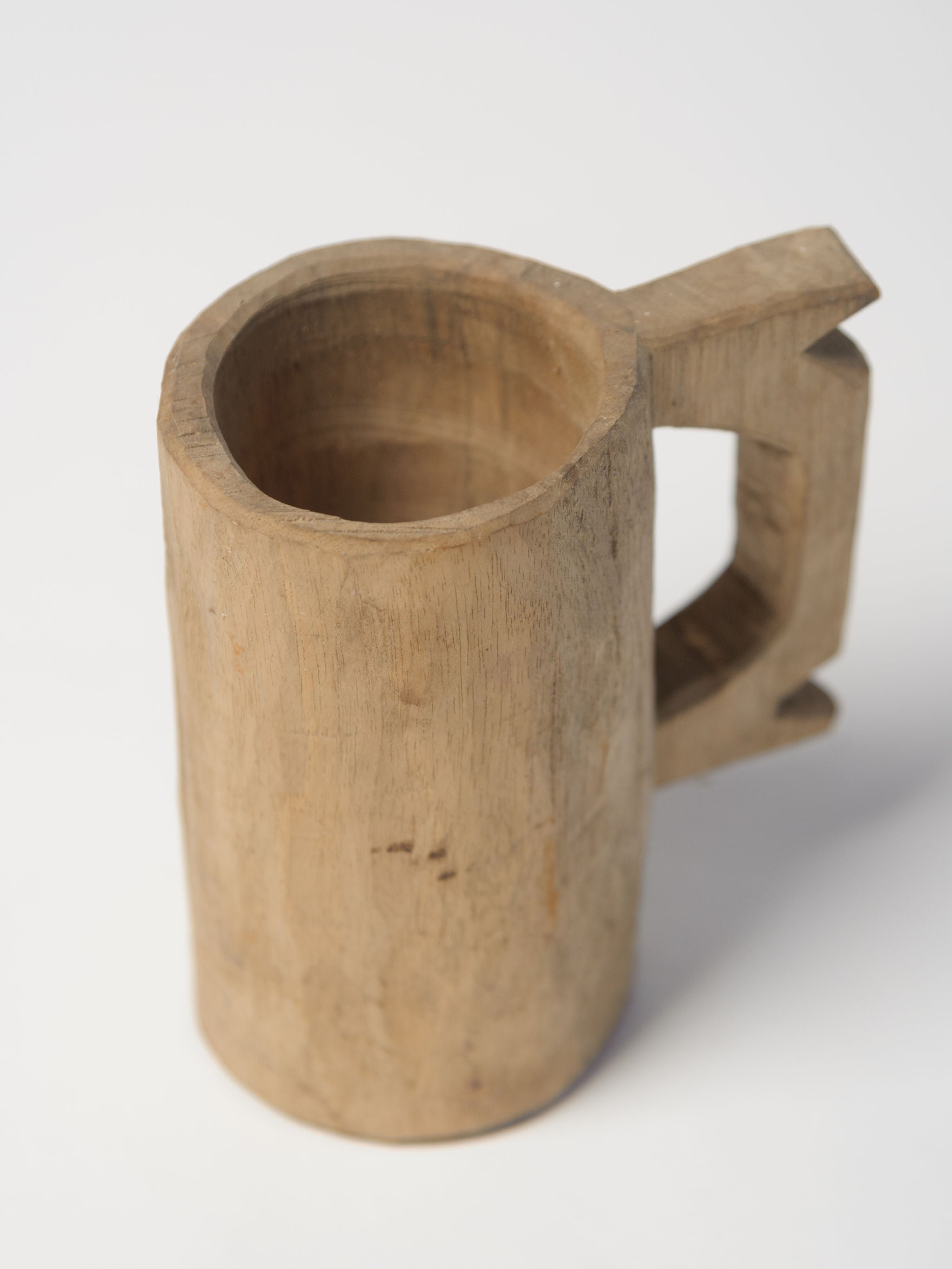 Antique Hungarian cup and wooden scoop