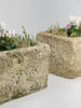 Pair Antique French Composite Stone trough planters