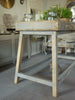 Antique French Potting Bench Table with original paint