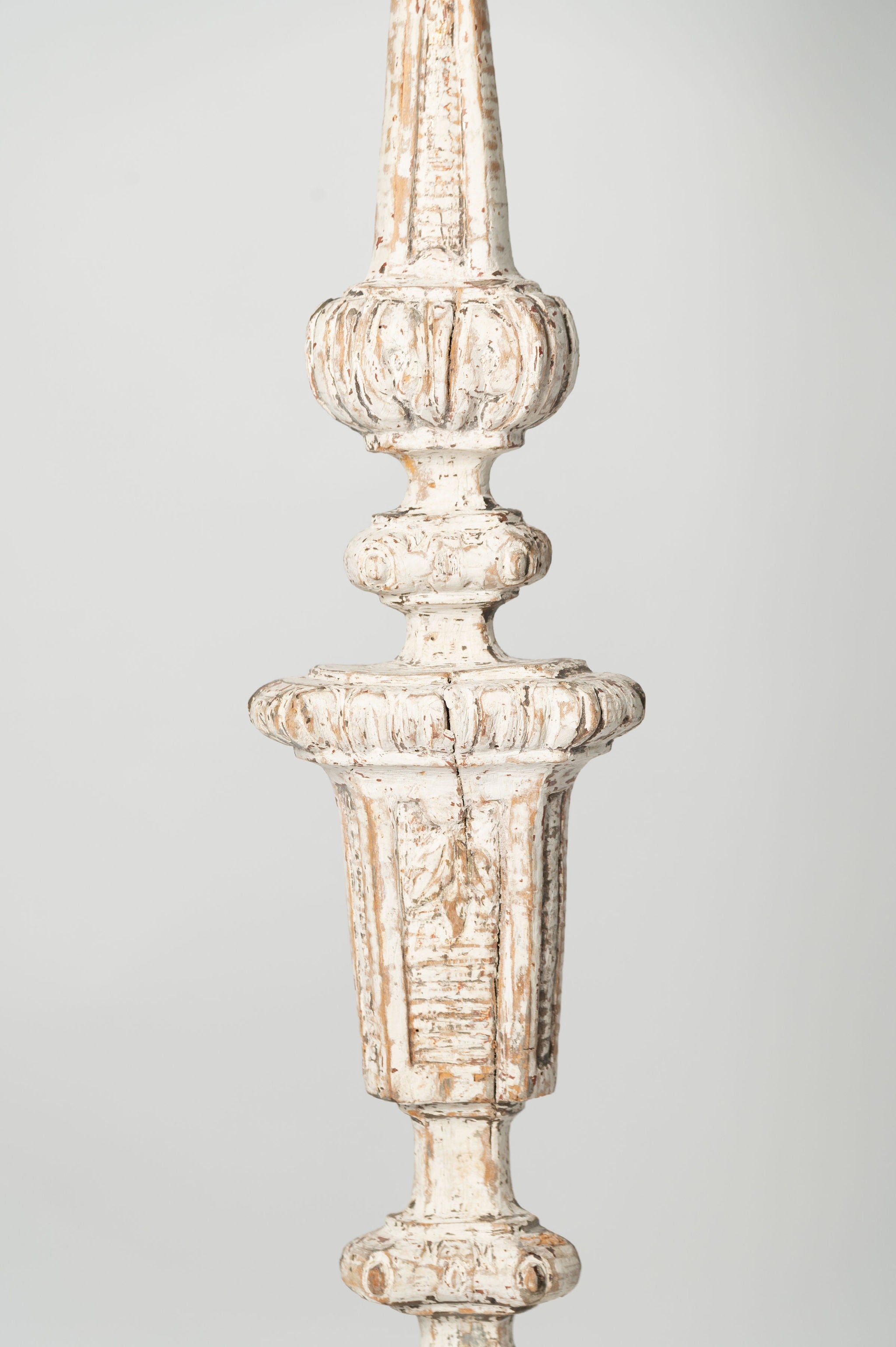 Antique French floor standing church candleholder