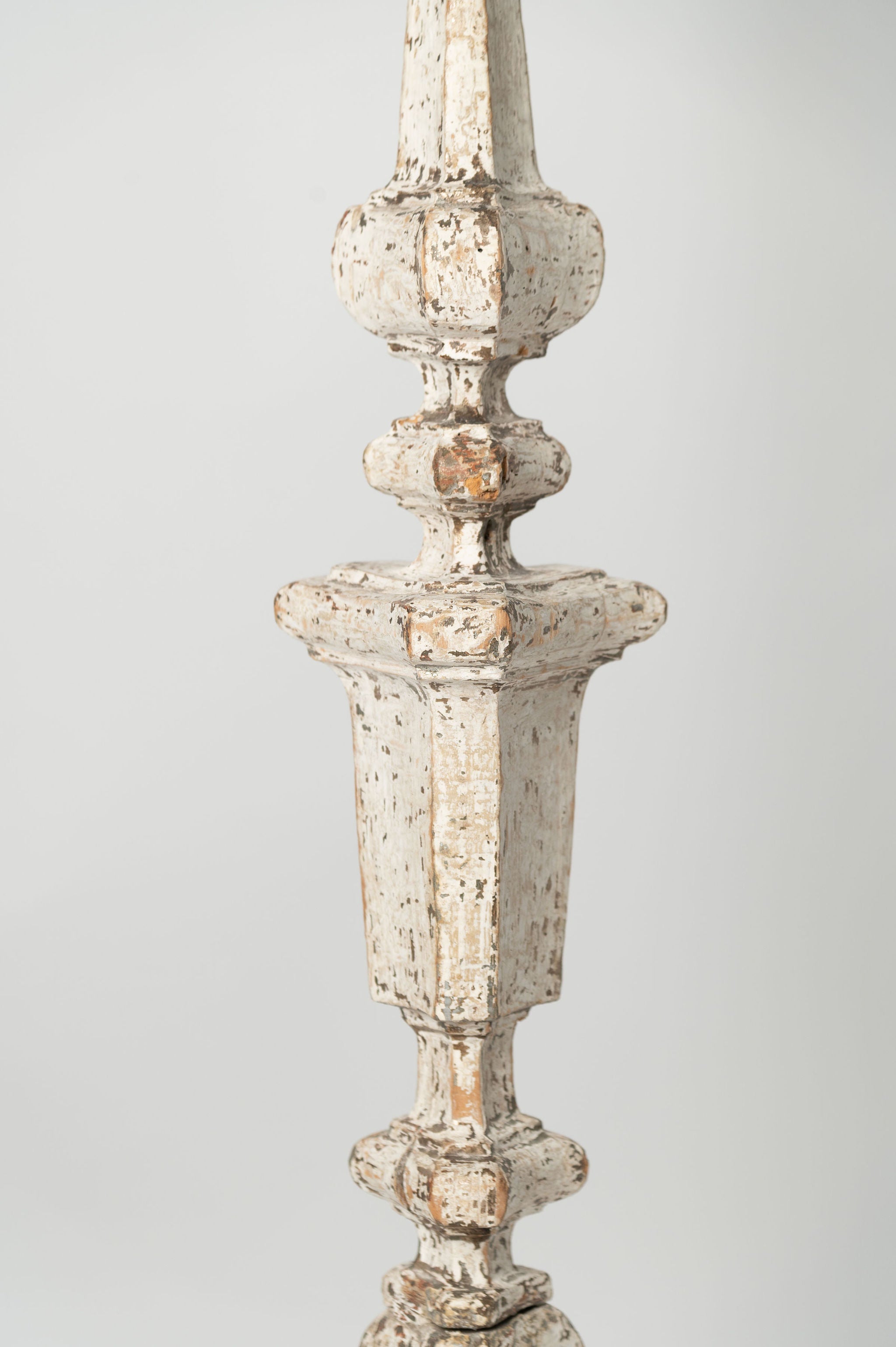 Antique French floor standing church candleholder