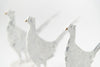 Handcrafted metal mini Pheasants on stand